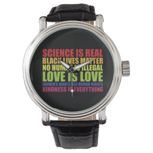 Science ist real Black Lives Matter LGBT Stolz Armbanduhr