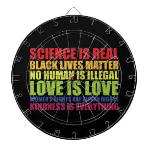 Science ist real Black Lives Matter LGBT Stolz  Dartscheibe