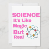 SCIENCE It's Like Magic, But Real Einladung (Rückseite)