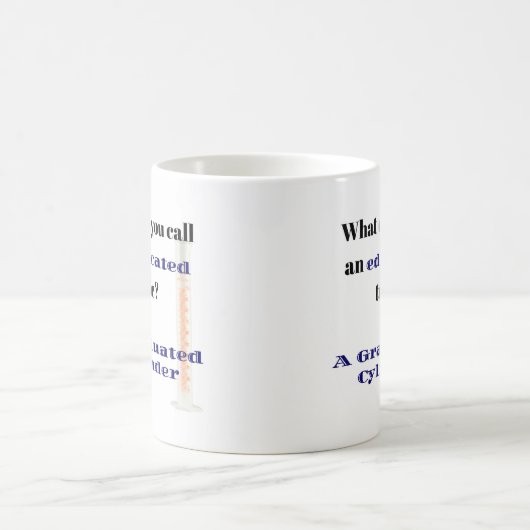 Science Joke Vater Joke Graduierter Zylinder Kaffeetasse (Mittel)