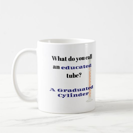 Science Joke Vater Joke Graduierter Zylinder Kaffeetasse (Links)