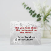 Science Joke, Vater Joke Postcard Moon Postkarte (Stehend Vorderseite)