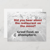 Science Joke, Vater Joke Postcard Moon Postkarte (Vorne/Hinten)