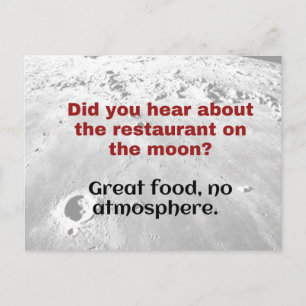 Science Joke, Vater Joke Postcard Moon Postkarte