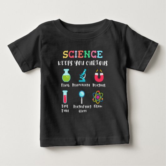 Science keeps you curious baby t-shirt (Vorderseite)