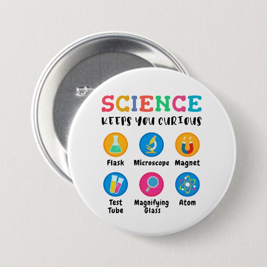 Science keeps you curious button (Vorne & Hinten)