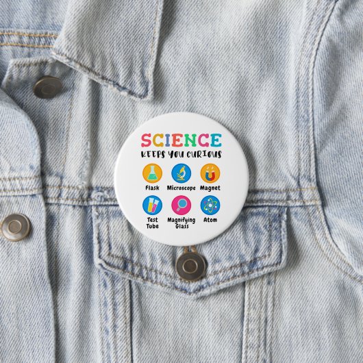 Science keeps you curious button (Beispiel)