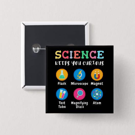 Science keeps you curious button (Vorne & Hinten)