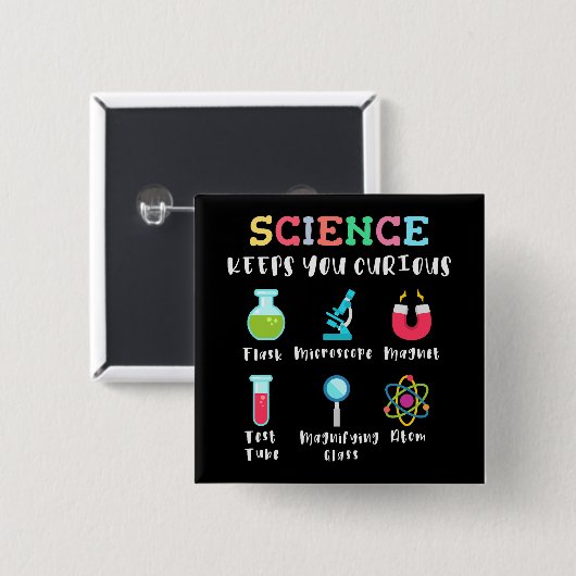 Science keeps you curious button (Vorne & Hinten)