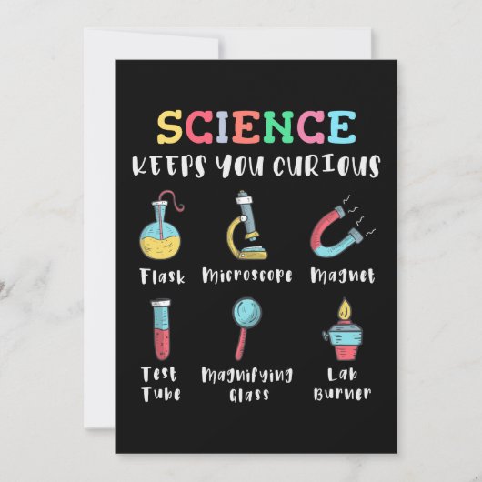 Science keeps you curious einladung (Vorderseite)