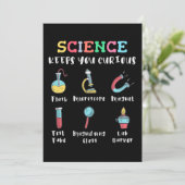 Science keeps you curious einladung (Stehend Vorderseite)
