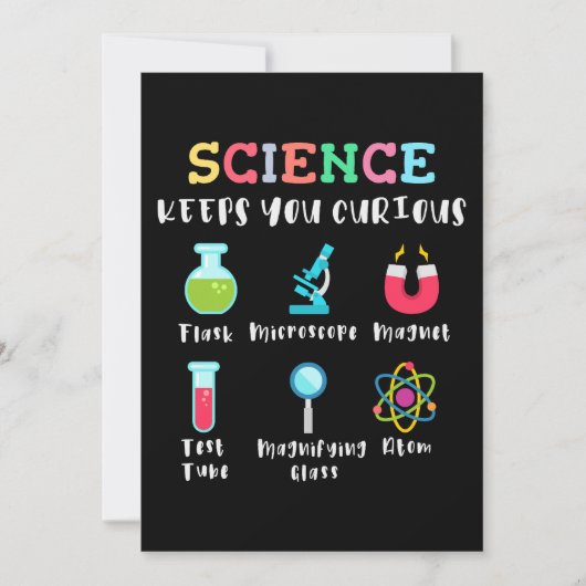 Science keeps you curious einladung (Vorderseite)