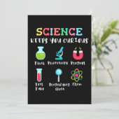 Science keeps you curious einladung (Stehend Vorderseite)