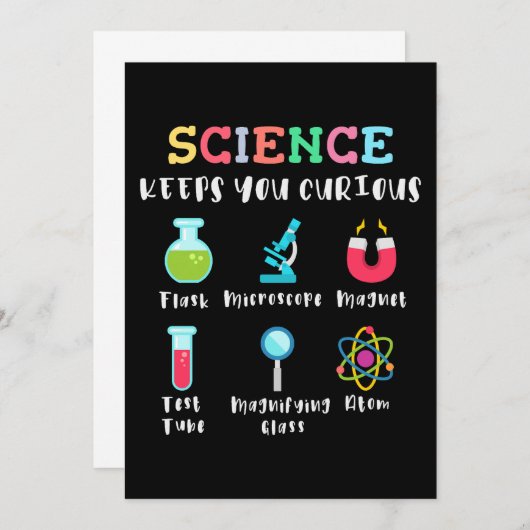 Science keeps you curious einladung (Vorne/Hinten)