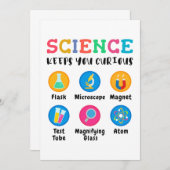 Science keeps you curious einladung (Vorne/Hinten)