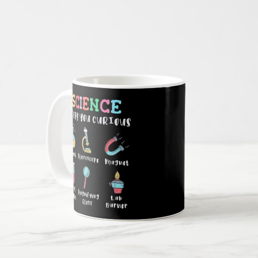 Science keeps you curious kaffeetasse (Vorderseite Links)