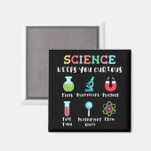 Science keeps you curious magnet (Vorderseite/Rückseite)