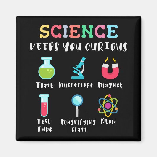 Science keeps you curious magnet (Vorne)