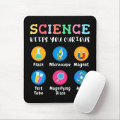 Science keeps you curious mousepad (Mit Mouse)