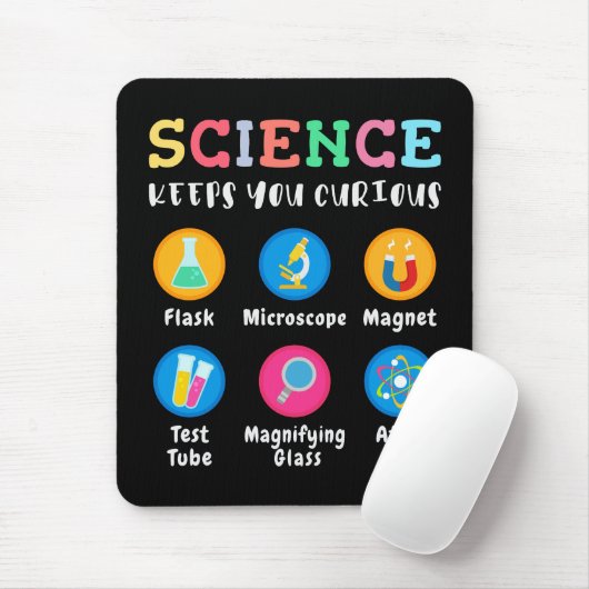 Science keeps you curious mousepad (Mit Mouse)