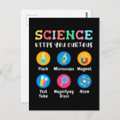 Science keeps you curious postkarte (Vorne/Hinten)