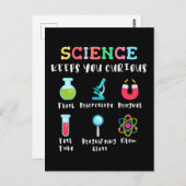 Science keeps you curious postkarte (Vorne/Hinten)