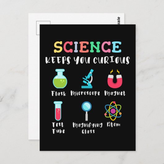 Science keeps you curious postkarte (Vorne/Hinten)