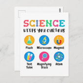 Science keeps you curious postkarte (Vorne/Hinten)