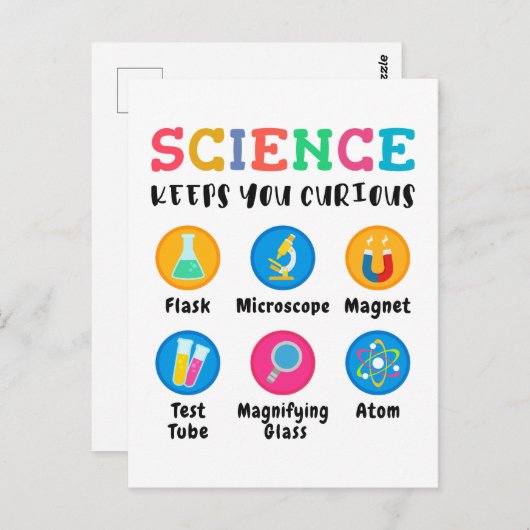 Science keeps you curious postkarte (Vorne/Hinten)