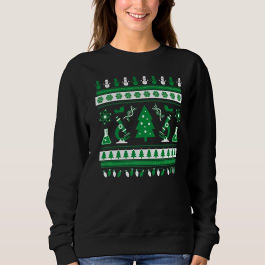 Science Laboratory Ugly Christmas Sweater Sweatshirt (Vorderseite)