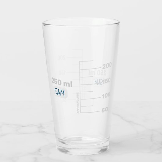 Science Labrador Beaker Personalisiert Drink Glass Glas (Rückseite)