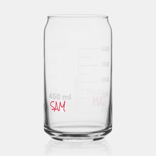 Science Labrador Beaker Personalisiert Glass Chemi Dosenglas (Rückseite)