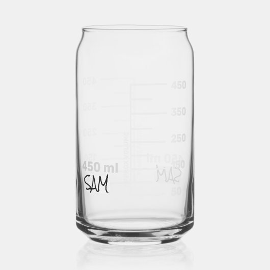 Science Labrador Beaker Personalisiert Glass Chemi Dosenglas (Vorderseite)