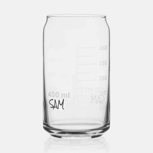 Science Labrador Beaker Personalisiert Glass Chemi Dosenglas (Rückseite)