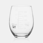 Science Labrador Beaker Personalisiert Glass Chemi Weinglas Ohne Stiel (Rückseite)