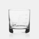 Science Labrador Beaker Personalisiert Glass Chemi Whiskyglas (Rückseite)