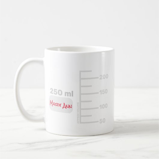 Science Labrador Beaker Personalisiert große Label Kaffeetasse (Links)