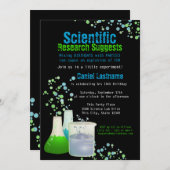 Science Labrador Birthday Einladung (Vorne/Hinten)