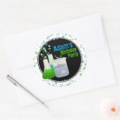 Science Labrador Birthday Runder Aufkleber (Umschlag)