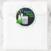 Science Labrador Birthday Runder Aufkleber (Tasche)