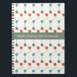 Science Labrador Chemistry Pattern School Notebook Notizblock<br><div class="desc">Wissenschaftsnotenbücher für Chemie</div>