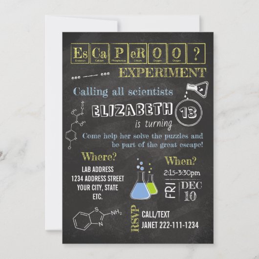 Science Labrador - Einladung zum Escape Room (Vorderseite)