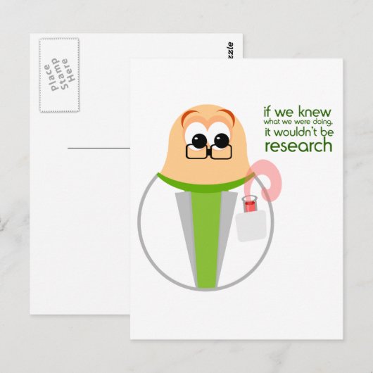 Science Labrador Researcher Postcard Postkarte (Vorne/Hinten)