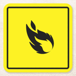 Science Labrador Safety Signing Hard Plastic Unter Rechteckiger Pappuntersetzer