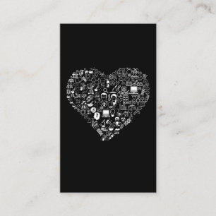 Science Liebe Mathematik Chemie Herz Visitenkarte