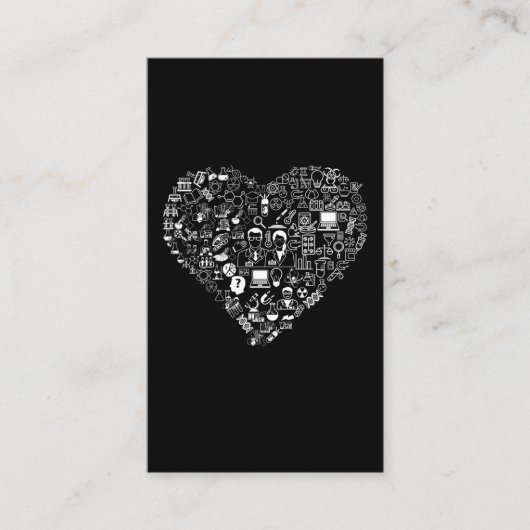 Science Liebe Mathematik Chemie Herz Visitenkarte (Vorderseite)