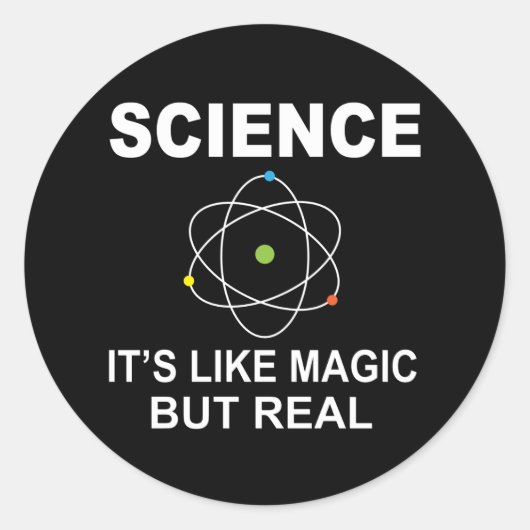 Science Like Magic But Real Runder Aufkleber (Vorderseite)