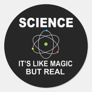 Science Like Magic But Real Runder Aufkleber