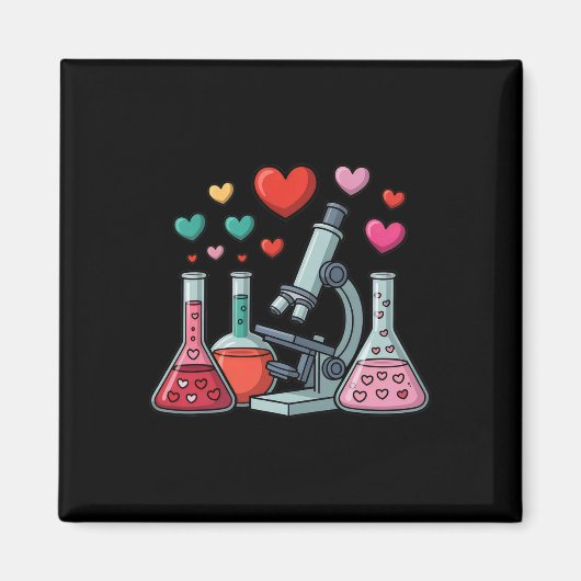 Science Love Hearts Stem Teacher Valentine  Magnet (Vorne)