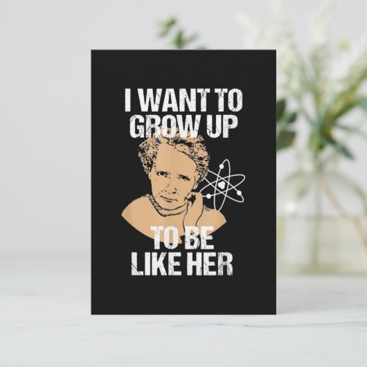 Science Marie Curie Karte (Stehend Vorderseite)